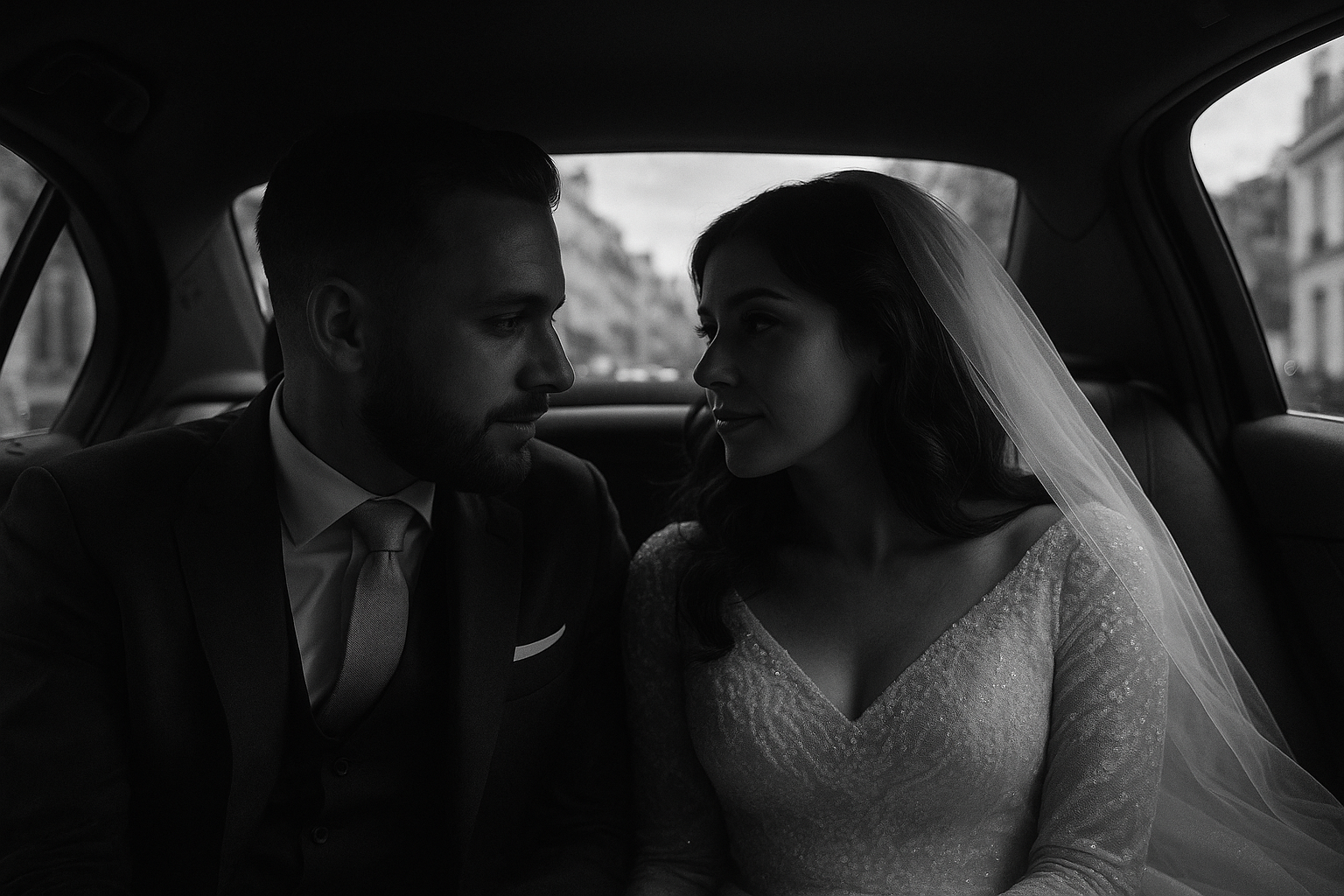 Mariés dans la voiture